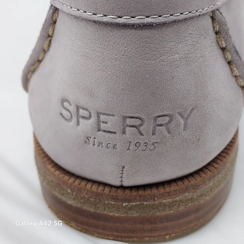 Sperry Top-Sider Seaport Penny Loafers Lavender Nubuck Leather Womens Shoes‎
